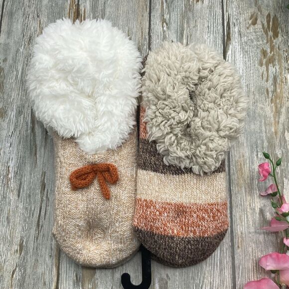 Women's Knit Cozy Soft Slipper Socks, 2-Pack, Size 4-10 - Picture 2 of 8